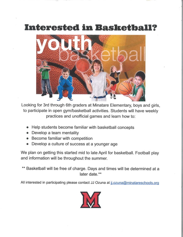 Youth Basketball Minatare Elementary School
